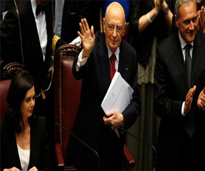   مصر اليوم - الرئيس الإيطالي نابوليتانو يؤدي اليمين لولاية ثانية تاريخية