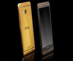   مصر اليوم - هاتف HTC One من الذهب الخالص عيار 24 قيراط و البلاتينيوم