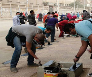   مصر اليوم - حملات تشجير بشوارع وميادين مدينة هون في ليبيا