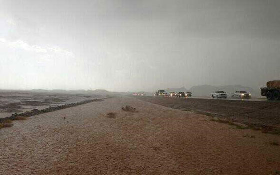   مصر اليوم - أمطار على منطقة نجران