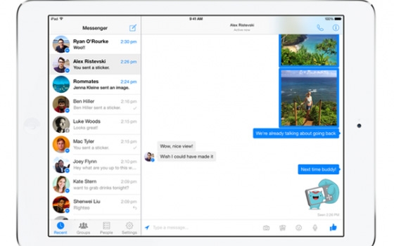   مصر اليوم - فيسبوك تحدث تطبيق الماسنجر الخاص بها ليدعم أجهزة آيباد